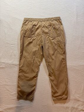 Carhartt Pants Mens 42x34 Relaxed Fit Beige Utility Workwear Rugged Cargo